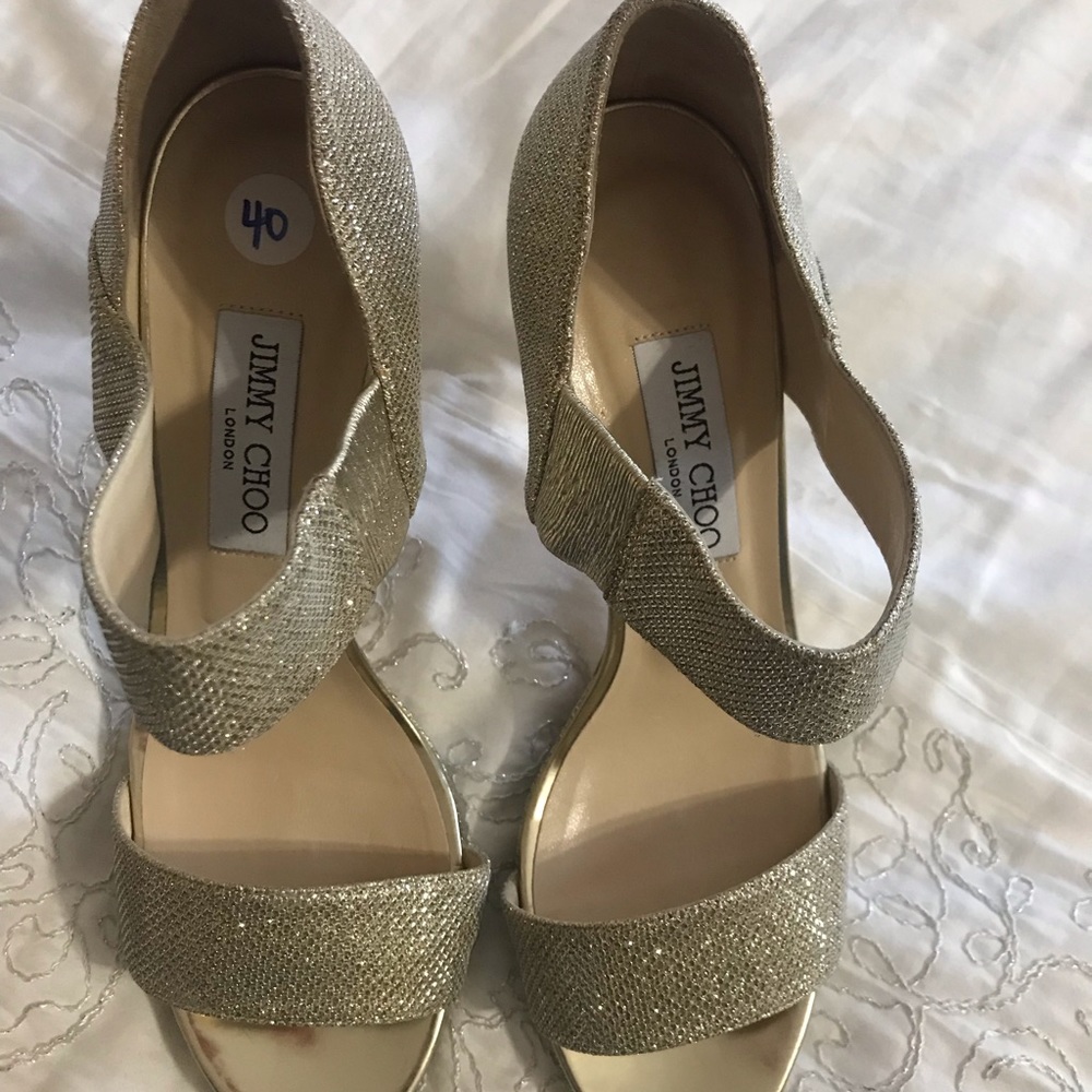 Gold Jimmy Choo Sandals